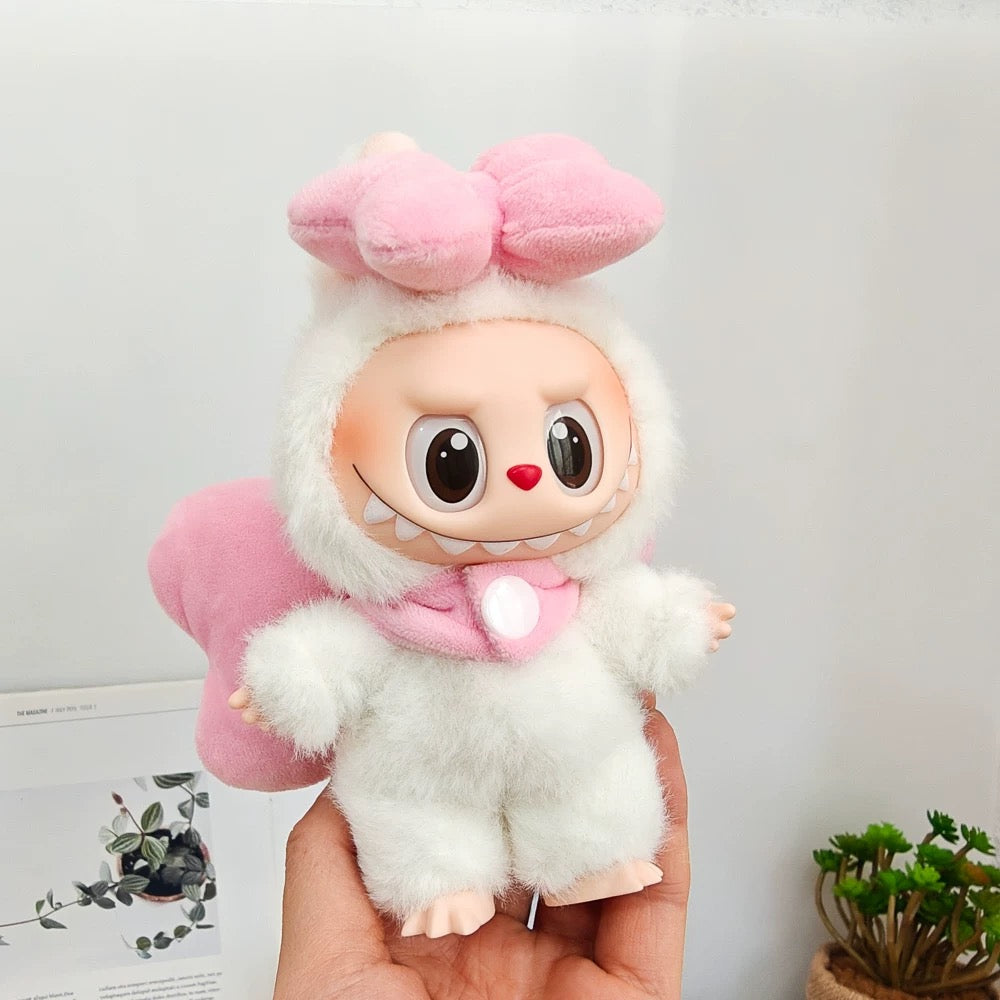 Labubu Clothing – Double Plush Butterfly Bows for Doll Makeover